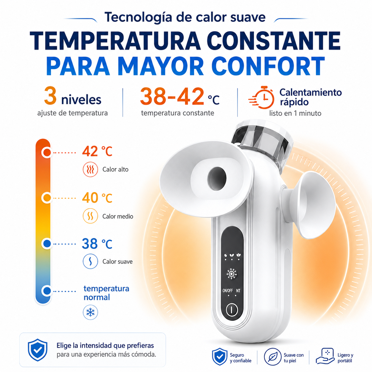 Vaporizador Facial Portátil 3 en 1