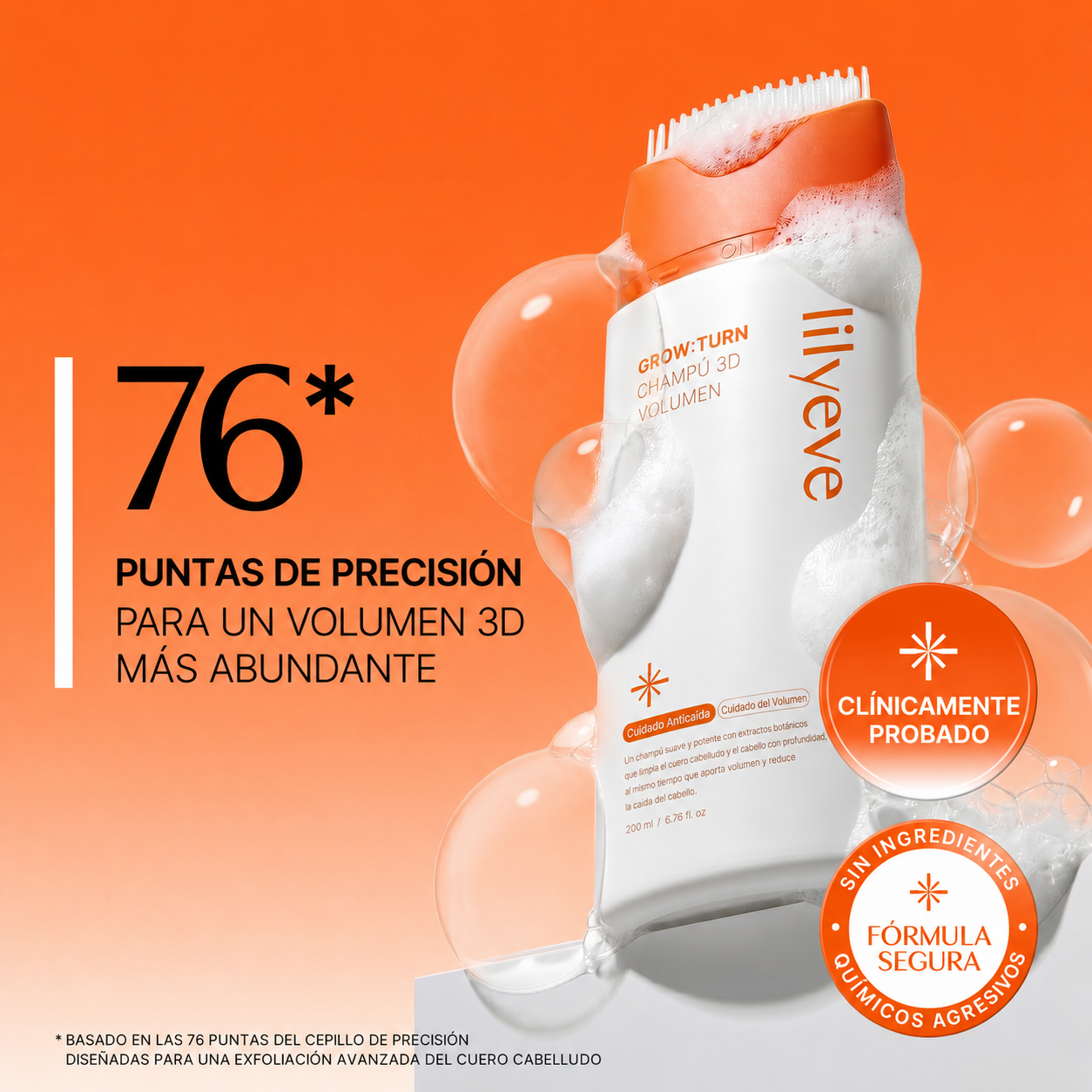 Lilyeve - Suero Capilar Fortalecedor con Cepillo Masajeador