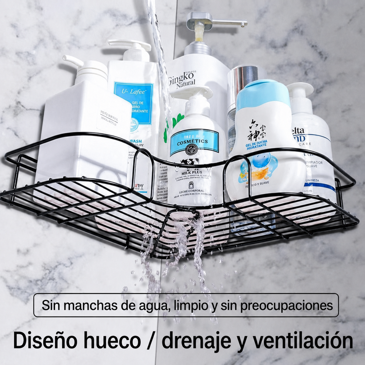 Tu espacio más limpio y moderno | Organizador Adhesivo de Acero Inoxidable[Pack de 2]